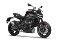 Morini Corsaro Sport nera con dettagli rossi, un design aggressivo e sportivo.
