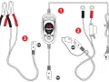 Caricabatteria moto 12v con pinze, cavo SAE e spina. Indicazioni per il tempo di ricarica batteria moto 12v.