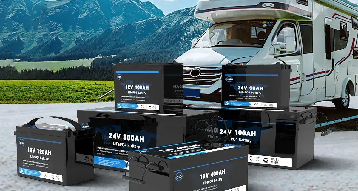 Batterie al litio LiFePO4 di varie capacità, ideali per camper, pronte per l'avventura. Scopri come conservare le batterie al litio per un uso duraturo.