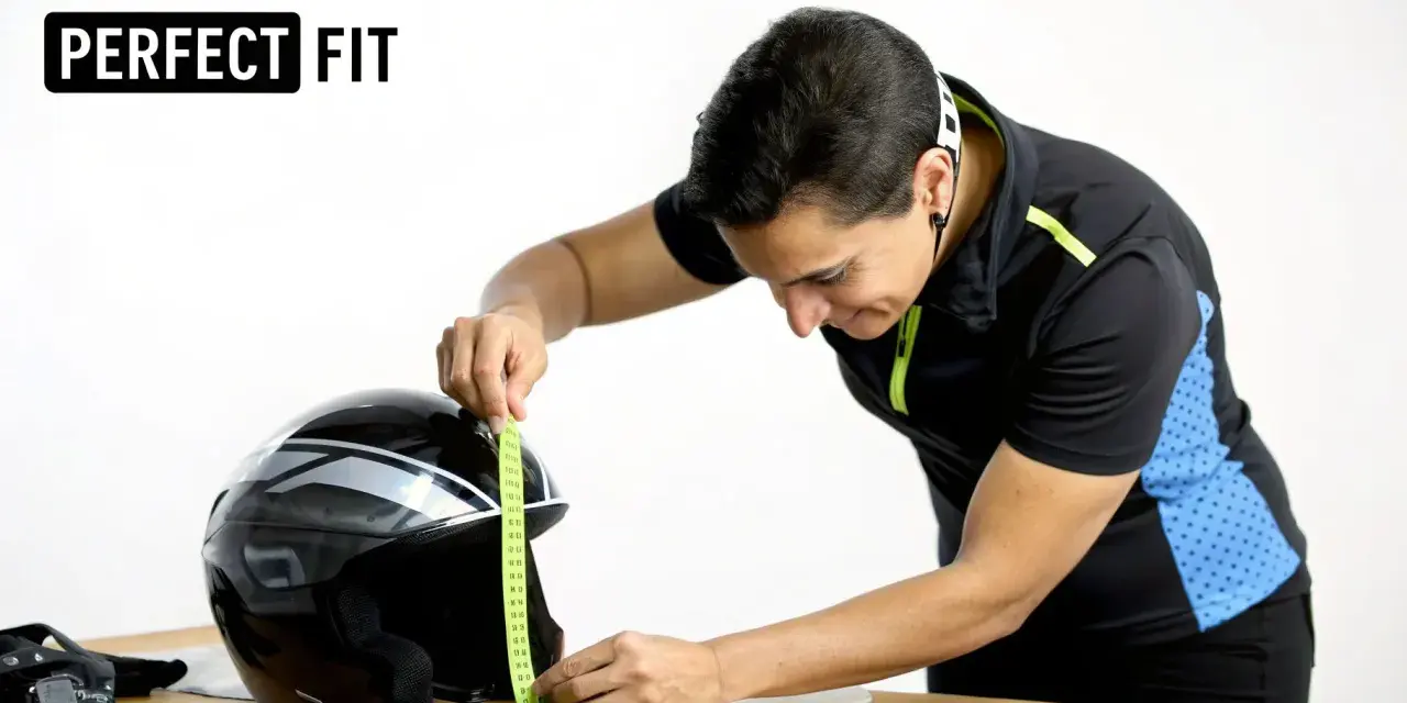 Misurare un casco per evitare il mal di testa. Un casco stretto può causare fastidio.