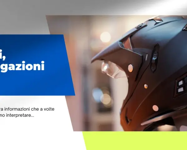 Casco da moto nero, con testo "Caschi, omologazioni e test". Guida ai test di sicurezza per caschi moto.