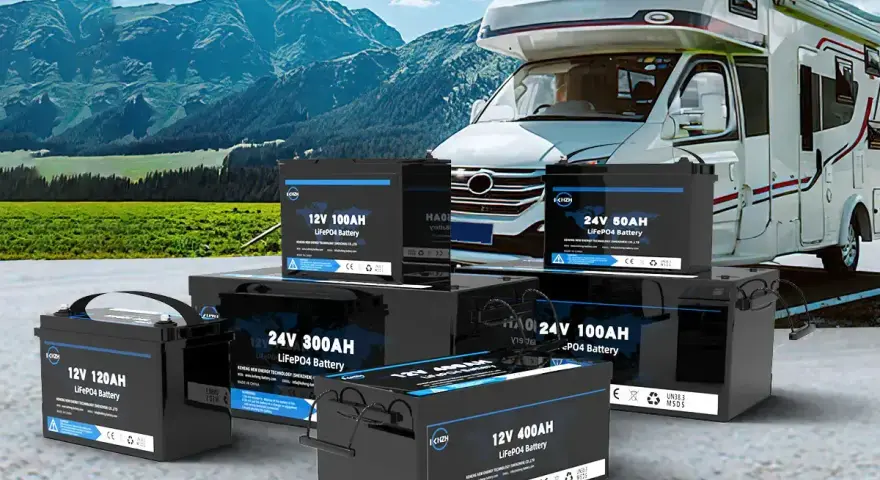 Batterie al litio LiFePO4 di varie capacità, ideali per camper, pronte per l'avventura. Scopri come conservare le batterie al litio per un uso duraturo.