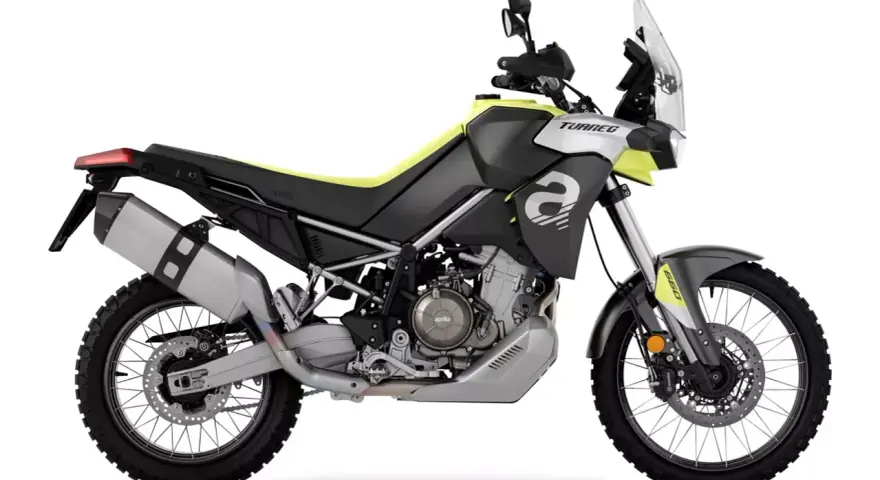 Aprilia Tuareg 660, una moto da enduro pronta per l'avventura. Design aggressivo e prestazioni off-road.